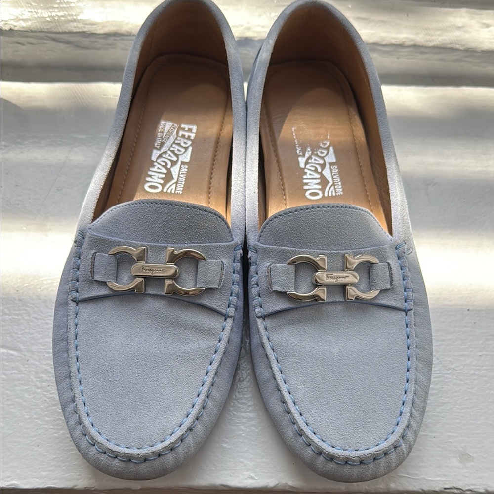 Salvatore Ferragamo Women’s Blue Drivers/Loafers (Size: 9.5)